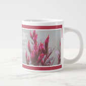 Roze bloem, met vers van Psalm 31:24 Grote Koffiekop (Rechts)