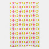 Roze bloem met wit en goud theedoek (Verticaal)