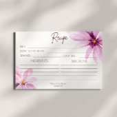 Roze Bloem minimalistisch recept Kaart