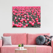 Roze Bloem Minimalistische Selectieve Kleur Fotoku Canvas Afdruk (Insitu (Woonkamer))
