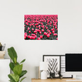 Roze Bloem Minimalistische Selectieve Kleur Fotoku Poster (Thuiskantoor)