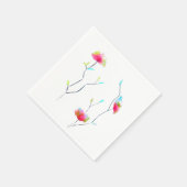 Roze bloem moderne, eenvoudige Japanse kunst Servet (Hoek)