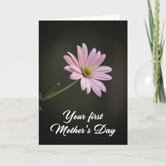 Roze bloem Moederdag wenskaart Kaart (Voorkant)