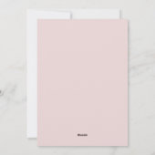 Roze bloem Moederdagkaart Feestdagenkaart (Achterkant)