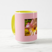Roze bloem mok (Voorkant links)