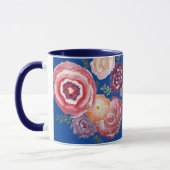 Roze bloem Mok van Bouquet-koffie (Links)