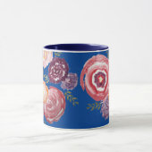 Roze bloem Mok van Bouquet-koffie (Midden)