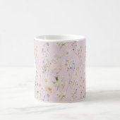 Roze Bloem Monogram Koffiemok (Center)