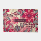 Roze Bloem Morris kunst Deurmat (Voorkant)