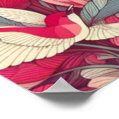 Roze Bloem Morris kunst Poster (Hoek)