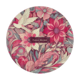 Roze Bloem Morris kunst Snijplank