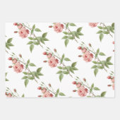 Roze Bloem Motief Inpakpapier Vel (Voorkant 2)