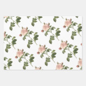Roze Bloem Motief Inpakpapier Vel (Voorkant)