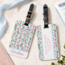 Roze Bloem Motief Waterverf Gepersonaliseerd 