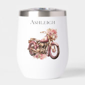 Roze Bloem Motorfiets (Voorkant)