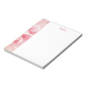 Roze Bloem & Naam Notitieblok (Linkerzijde)