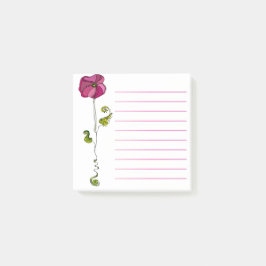 Roze bloem natuur post-it® notes