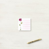 Roze bloem natuur post-it® notes (Op bureau)