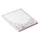 Roze bloem notitieblok (Schuin)