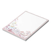 Roze bloem notitieblok (Linkerzijde)