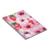 Roze Bloem Notitieboek (Rechterzijde)