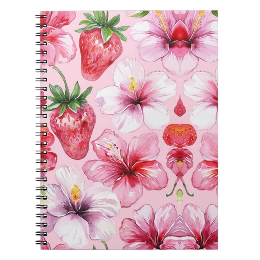 Roze Bloem Notitieboek (Voorkant)