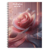 Roze bloem notitieboek (Voorkant)