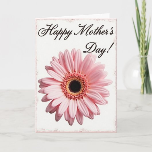 Roze Bloem Notitiekaart met Matte Afwerking (Voorkant)
