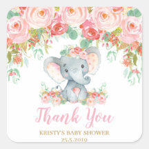 Roze bloem olifant baby shower meisje cadeautjes