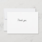 roze bloem op dankjewel bedankkaart (Achterkant)