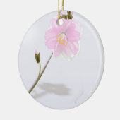 Roze bloem op grijs keramisch ornament (Links)