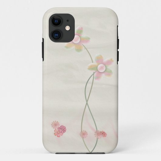 roze bloem op zijde Case-Mate iPhone case (Achterkant)