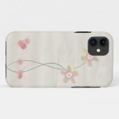 roze bloem op zijde Case-Mate iPhone case (Achterkant (horizontaal))