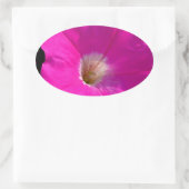 roze bloem ovale sticker (Tas)