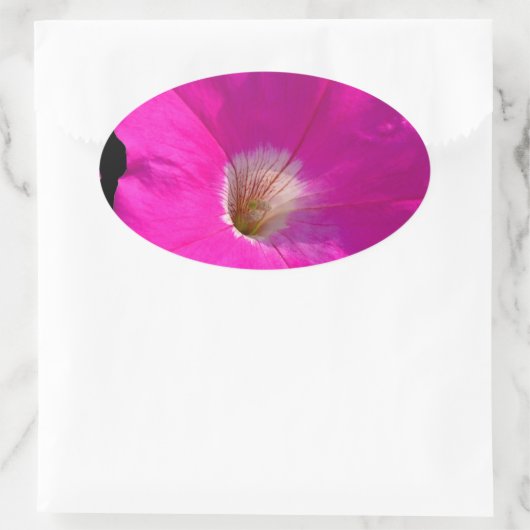 roze bloem ovale sticker (Tas)