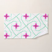 Roze bloem Patroon Bad Handdoek (Handdoek)