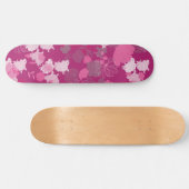 roze bloem persoonlijk skateboard (Horizontaal)