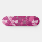 roze bloem persoonlijk skateboard (Horizontaal)