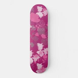 roze bloem persoonlijk skateboard