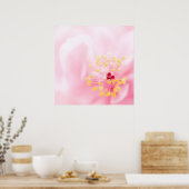 Roze bloem poster (Keuken)