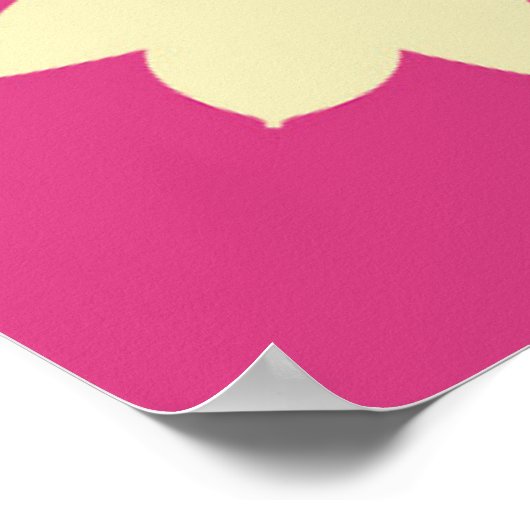 roze bloem poster (Hoek)