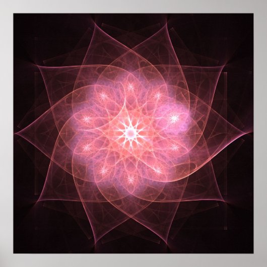 Roze bloem - Poster (Voorkant)