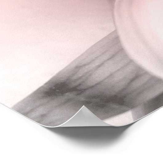 Roze bloem Poster prijsopgave (Hoek)