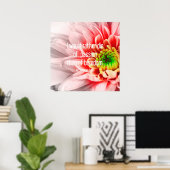 Roze bloem Poster prijsopgave (Thuiskantoor)