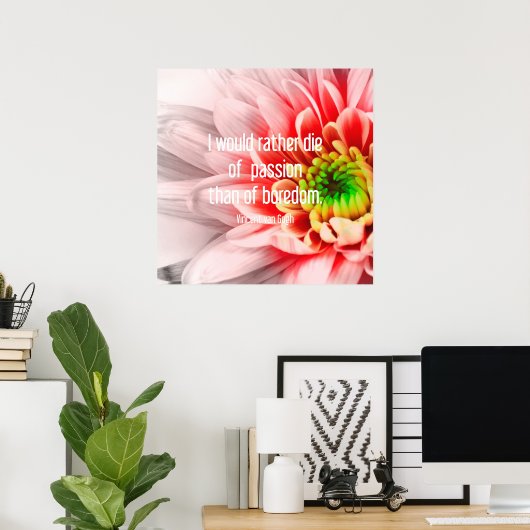 Roze bloem Poster prijsopgave (Thuiskantoor)