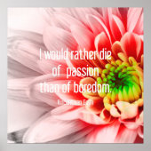 Roze bloem Poster prijsopgave (Voorkant)