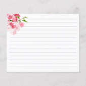 Roze Bloem Receptkaart (Achterkant)