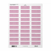 Roze Bloem Retouradres Etiket (Full Sheet)