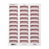 Roze Bloem Retouradreslabel Etiket (Full Sheet)