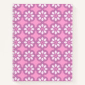 Roze Bloem Retro Notitieboek (Voorkant)